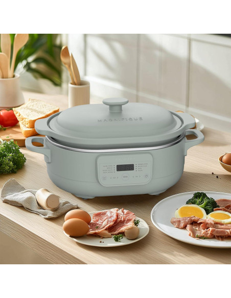 Olla de cocción lenta programable INDY VAC 4QT Oliva 8 en 1