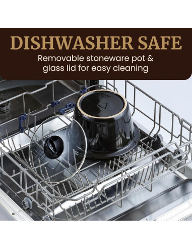 Cocina Lenta Eléctrica Elite Gourmet MST-350B 3L Negra