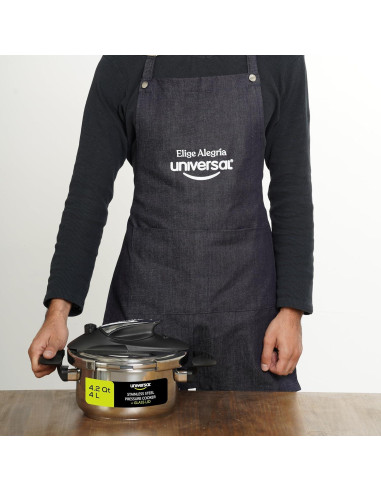 Olla a Presión Universal 4.2L Acero Inoxidable con Tapa Vidrio