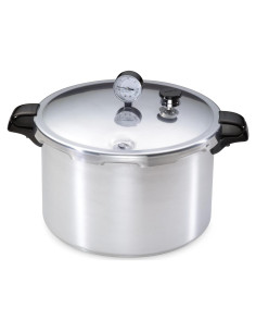 Olla a presión Presto 16 cuartos de aluminio, plata