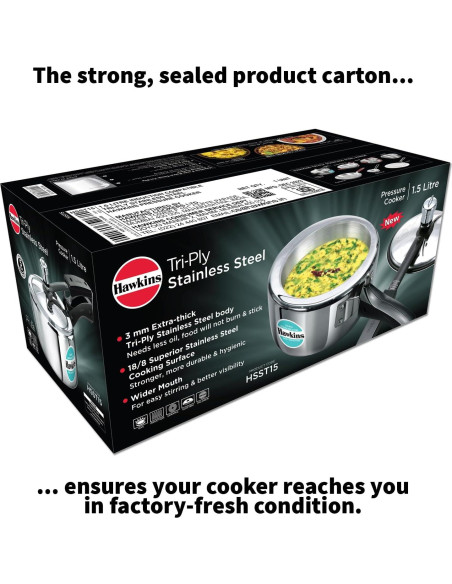 Olla a Presión Hawkins HSST15 de Acero Inoxidable 1.5L Olla a Presión Hawkins HSST15 de Acero Inoxidable 1.5L