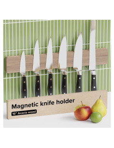 Soporte Magnético para Cuchillos X-bet 40.64 cm Madera Acacia