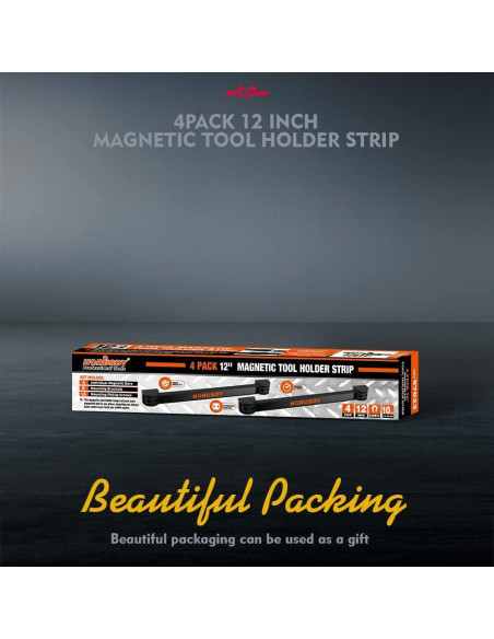 Soporte Magnético para Herramientas HORUSDY 30.48 cm - Paquete de 4