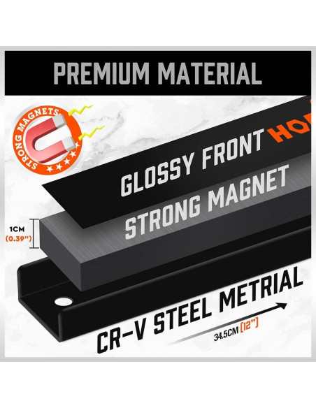 Soporte Magnético para Herramientas HORUSDY 30.48 cm - Paquete de 4