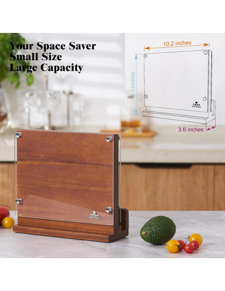 Bloque Magnético para Cuchillos ENOKING de Madera de Acacia