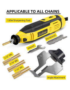 Afilador eléctrico de motosierra EzzDoo con puntas de titanio 2