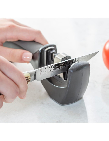 Afilador de cuchillos Pull-Thru Smith 50032 - Gris - 2 etapas