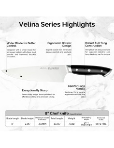 Cuchillo de Chef WICKWILLOW 20.32 cm Acero Alemán Ultra Afilado 2