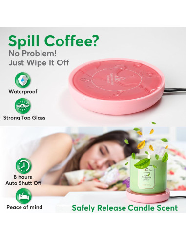 Calentador de Tazas Eléctrico Bulk Paradise 17W Rosa