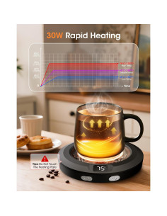 Calentador de Tazas 30W MXMZHXU con 3 Temperaturas y Temporizador 2