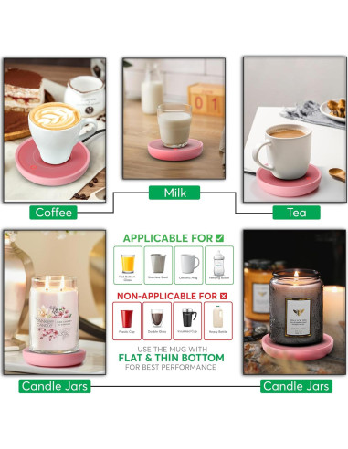 Calentador de Tazas Eléctrico Bulk Paradise 17W Rosa