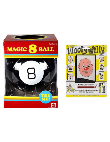 Bola 8 Mágica Retro Adivinador de Fortuna + Wooly Willy