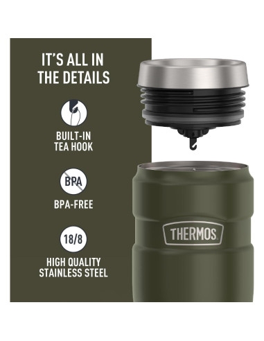 Vaso de Viaje Aislado THERMOS 0.47L Verde Militar