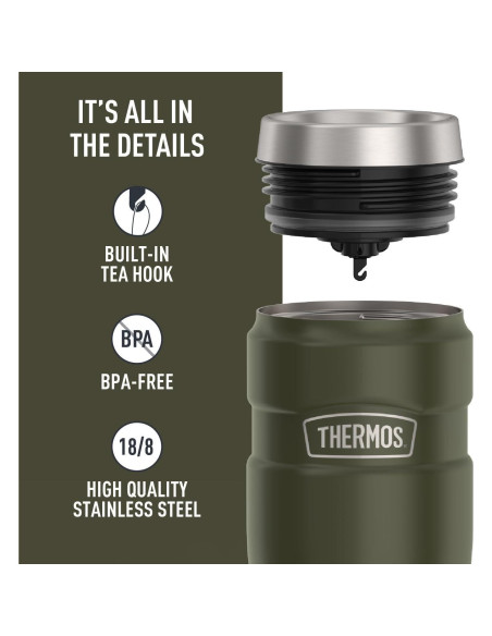 Vaso de Viaje Aislado THERMOS 0.47L Verde Militar
