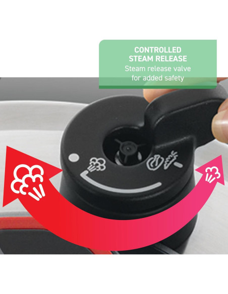 Olla a presión T-fal Clipso 6.3L acero inoxidable inducción