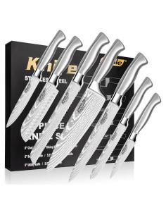 Set de Cuchillos de Chef 7 Piezas SCOLE Acero Inoxidable