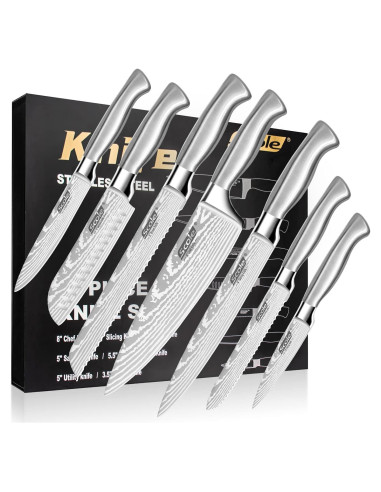 Set de Cuchillos de Chef 7 Piezas SCOLE Acero Inoxidable