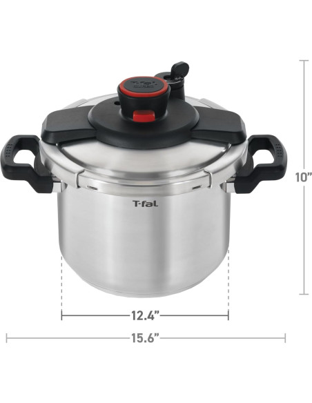 Olla a presión T-fal Clipso 6.3L acero inoxidable inducción