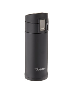 Taza de Acero Inoxidable Zojirushi 0.36L Negra con Tapa Abatible