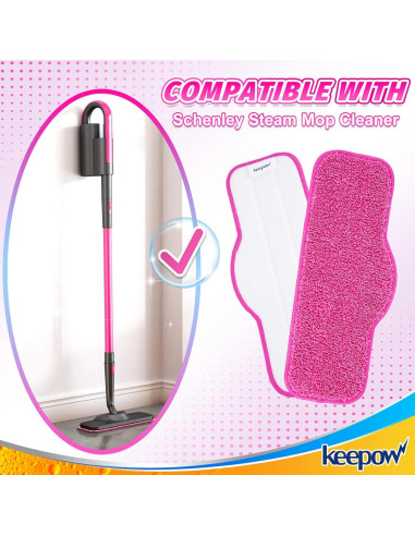 Paños de Microfibra KEEPOW para Mopa de Vapor Schenley 6 Pzas