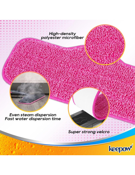Paños de Microfibra KEEPOW para Mopa de Vapor Schenley 6 Pzas