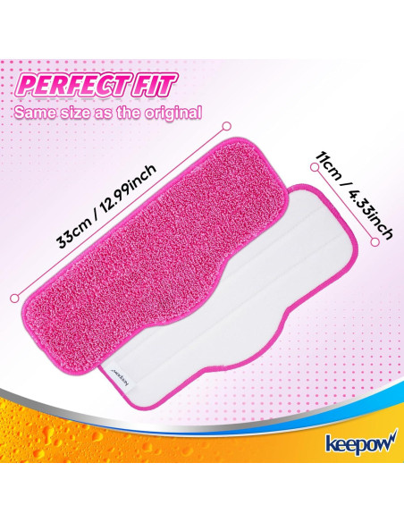 Paños de Microfibra KEEPOW para Mopa de Vapor Schenley 6 Pzas