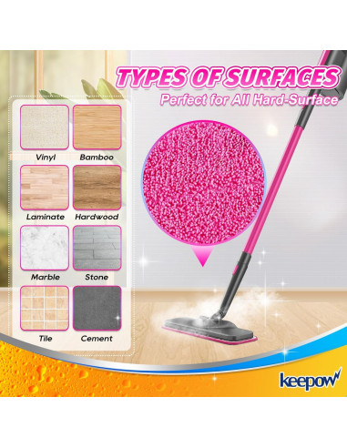 Paños de Microfibra KEEPOW para Mopa de Vapor Schenley 6 Pzas