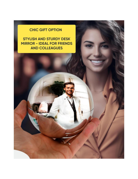 Espejo Convexo Skywin Bola de Adivinación 10cm Plata