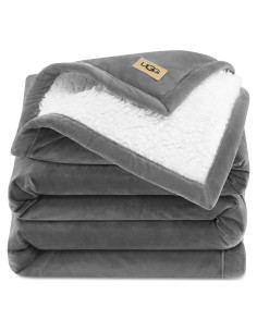 Manta UGG Bliss Sherpa Reversible 127x177 cm Gris