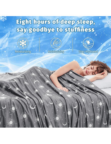 Manta Refrigerante Inhand Reina 228.6x228.6cm Gris Oscuro