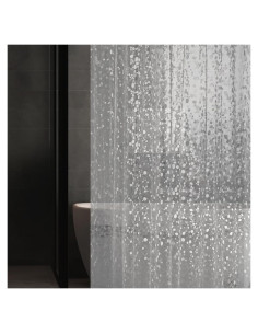 Cortina de Ducha Hereisa 3D Piedra Impermeable 180x180 cm