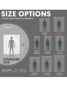 Cortina de Ducha Hereisa 3D Piedra Impermeable 180x180 cm 2
