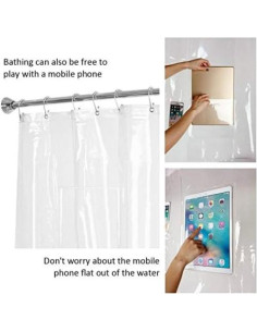 Forro de Cortina de Ducha Plutreas 182.88x182.88cm Transparente 2