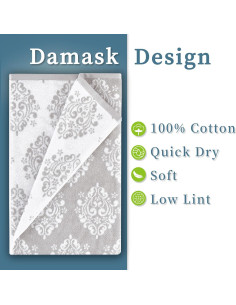 Juego de Toallas de 6 Piezas VOOVA & MOVAS - Algodón Gris 2