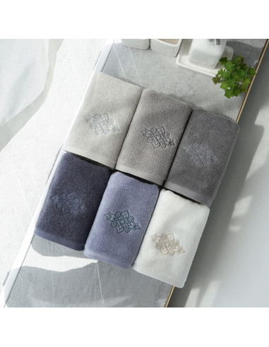 Juego de 2 Toallas de Mano de Algodón Premium Sense Gnosis 33x74cm