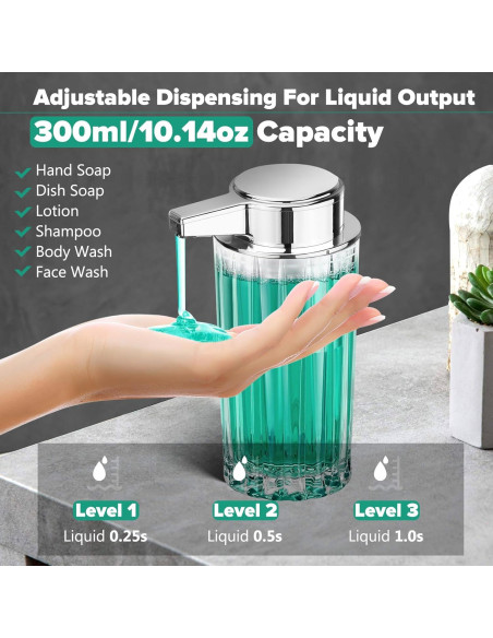 Dispensador Automático de Jabón Líquido Blancel 311 ml Vidrio