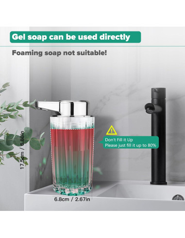 Dispensador Automático de Jabón Líquido Blancel 311 ml Vidrio