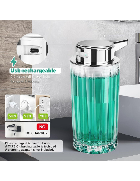 Dispensador Automático de Jabón Líquido Blancel 311 ml Vidrio