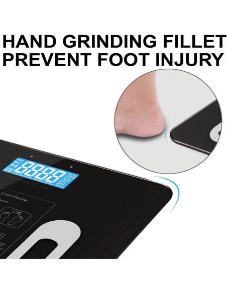 Escala de Grasa Corporal Triomph EMSC91 LCD 181 kg Negra