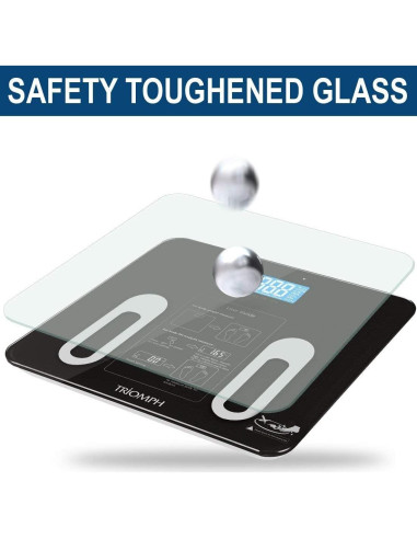 Escala de Grasa Corporal Triomph EMSC91 LCD 181 kg Negra