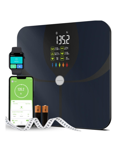 Báscula Inteligente BeHealthy Bluetooth 180 kg, 16 Análisis Corporal