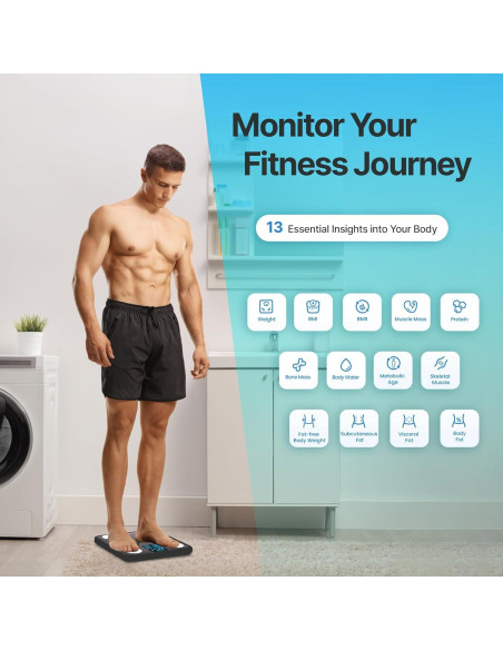 Báscula Inteligente Digital Zhongshan B90H - 181 kg, Grasa y Músculo