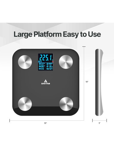 Báscula Inteligente Digital Zhongshan B90H - 181 kg, Grasa y Músculo