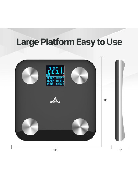 Báscula Inteligente Digital Zhongshan B90H - 181 kg, Grasa y Músculo