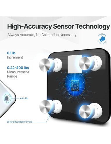 Báscula Inteligente Digital Zhongshan B90H - 181 kg, Grasa y Músculo