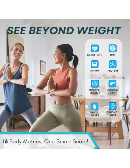 Báscula Inteligente BeHealthy Bluetooth 180 kg, 16 Análisis Corporal
