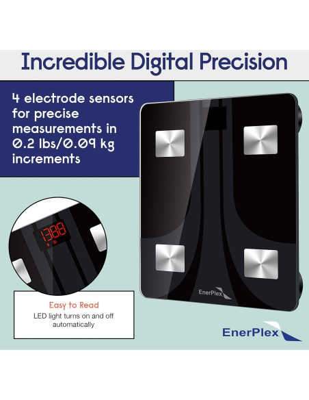 Báscula de Grasa Corporal Bluetooth EnerPlex Fit 2020 180 kg