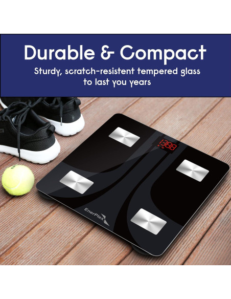 Báscula de Grasa Corporal Bluetooth EnerPlex Fit 2020 180 kg