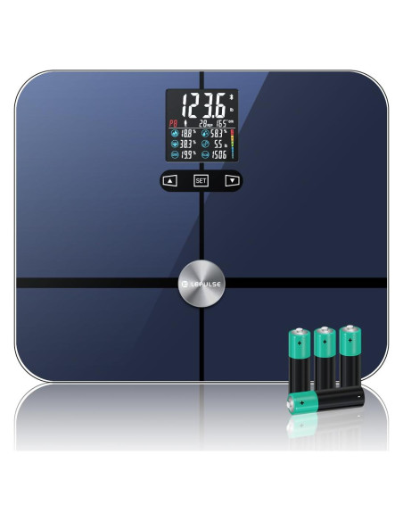 Escala Digital de Grasa Corporal Lepulse 400kg, Pantalla Grande