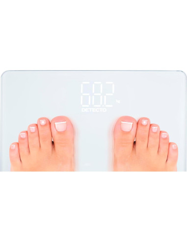 Balanza Digital de Baño Detecto, Alta Precisión 204 kg, Pantalla Oculta